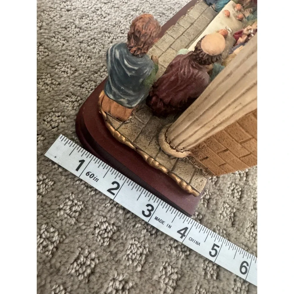 Vintage Last Supper Mantel‎ Clock Religious Tabletop Decor Cherub Angels